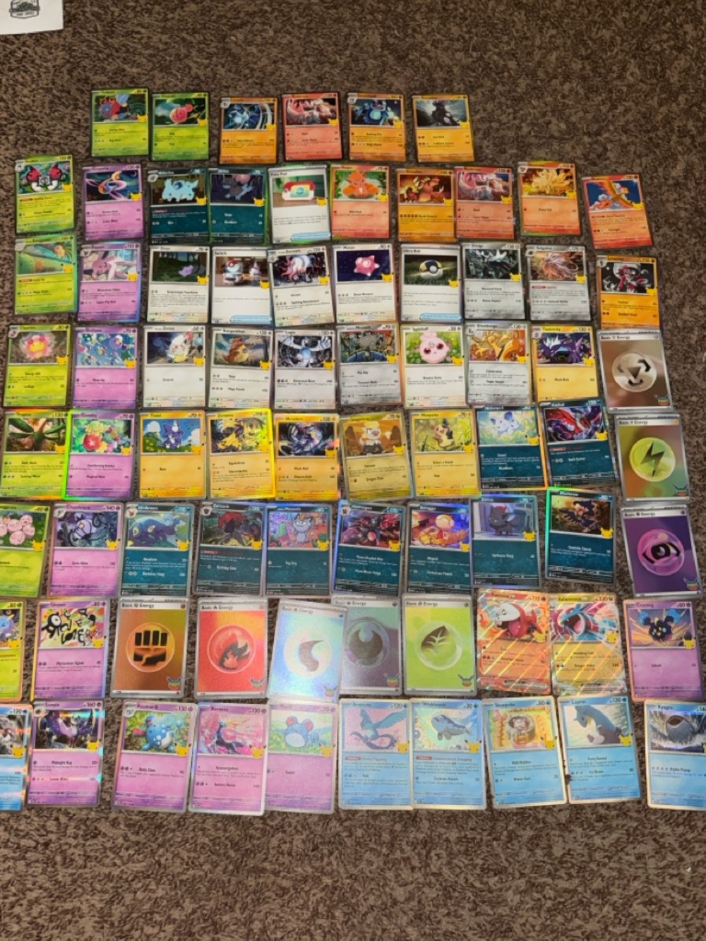 Pokemon 30th Celebration Card Bulk Lot of 72